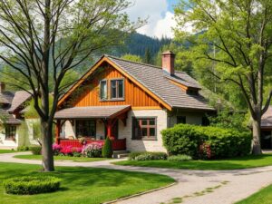 Экскурсия по поселку из домов из клееного бруса