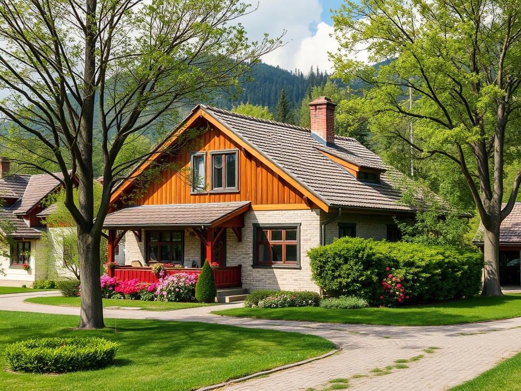 Экскурсия по поселку из домов из клееного бруса